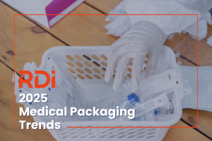 basket of sample collection devices with the heading 2025 medical packaging trends